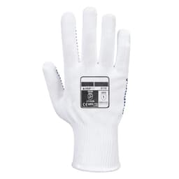 (10 Pair) PVC Nub Glove - White/ Blue - Size: XL