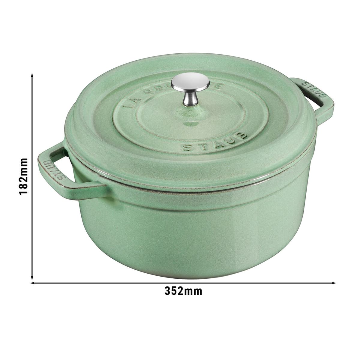 STAUB | LA COCOTTE - kokotka - Ø 280 mm - litina - šalvějově zelená