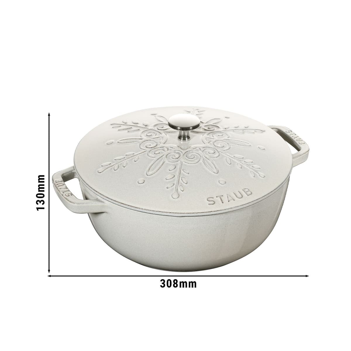 STAUB | LA COCOTTE - La Marmite - Ø 240 mm - litina - bílý lanýž