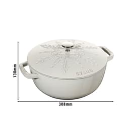 STAUB | LA COCOTTE - La Marmite - Ø 240mm - Gusseisen - Weisser Trüffel