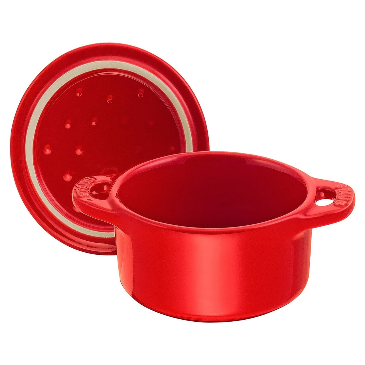 STAUB | CERAMIQUE - mini kokotka - Ø 100 mm - kulatá - keramika - třešňově červená