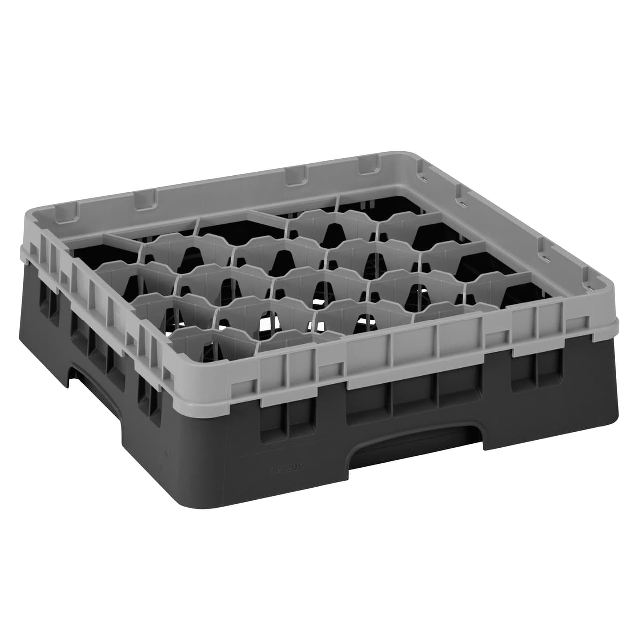 CAMBRO | CAMRACK® - Koš na sklo 1/1 s 1 nástavcem - 500x500mm - 20 přihrádek - černý