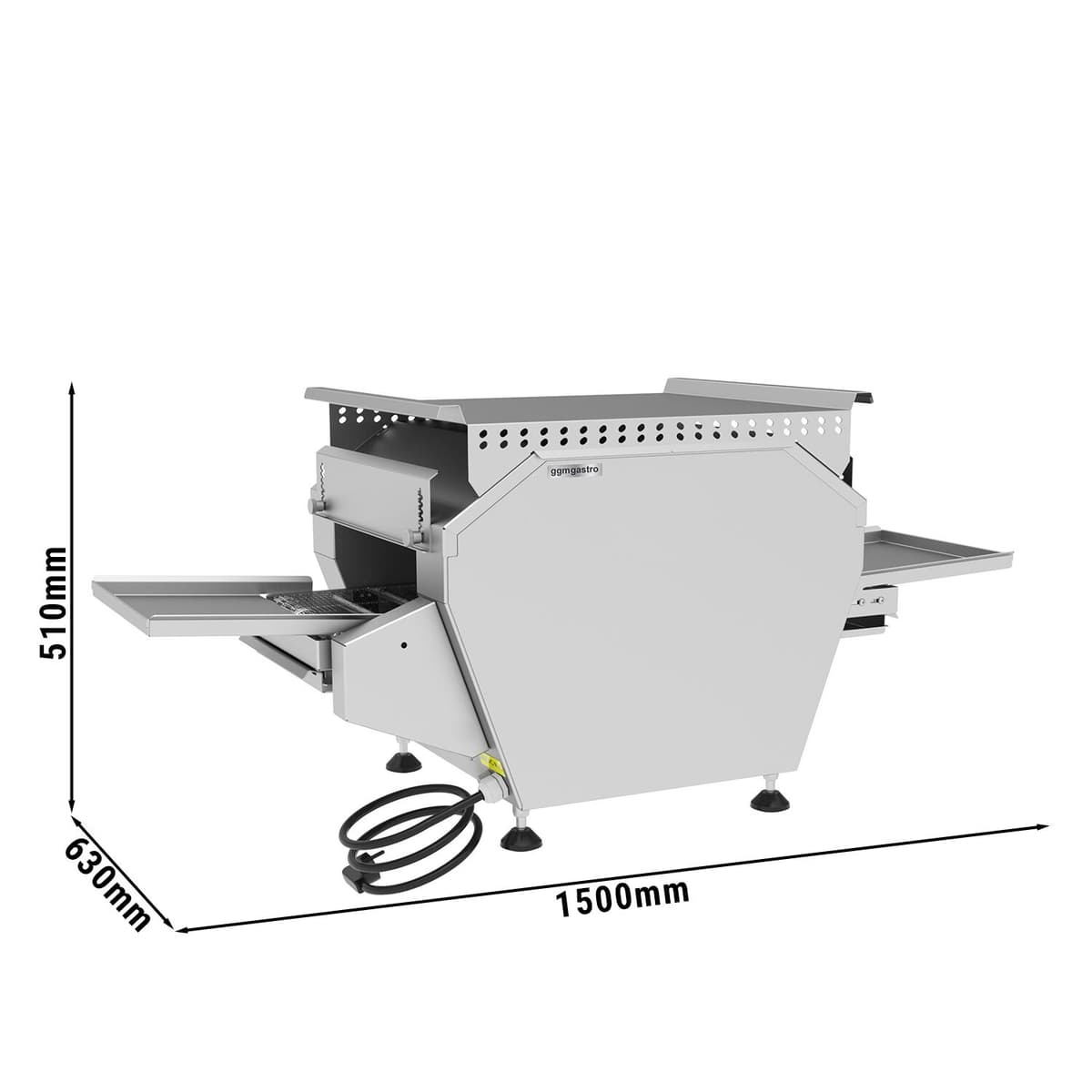 Electric continuous grill - 0.63 x 1.5 m