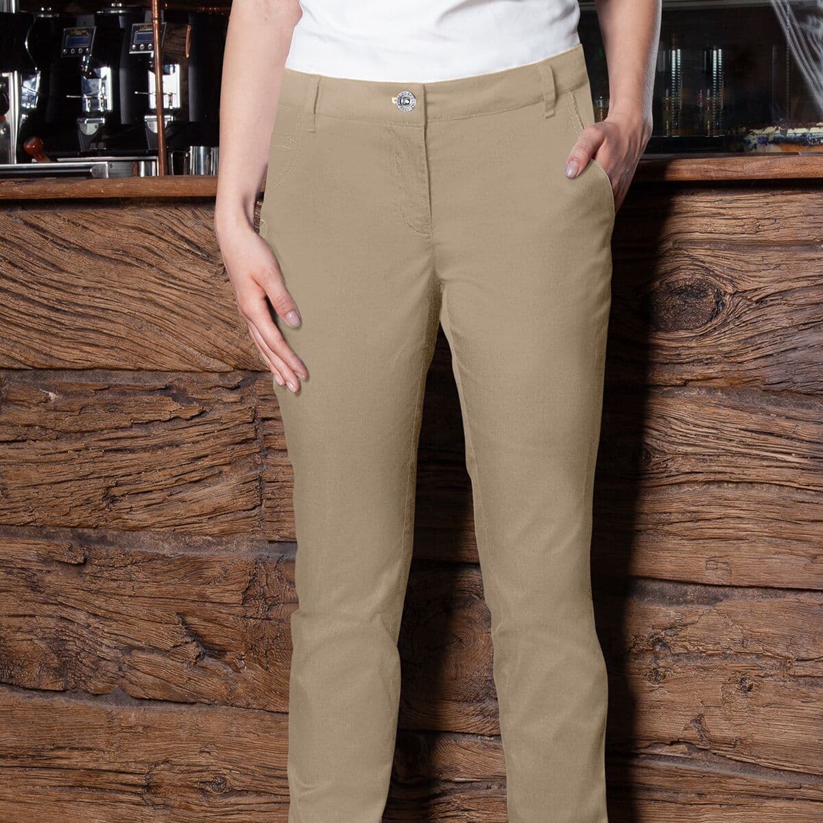 (6 pieces) Karlowsky - Ladies 5-pocket pants - Pebble gray - Size: 46