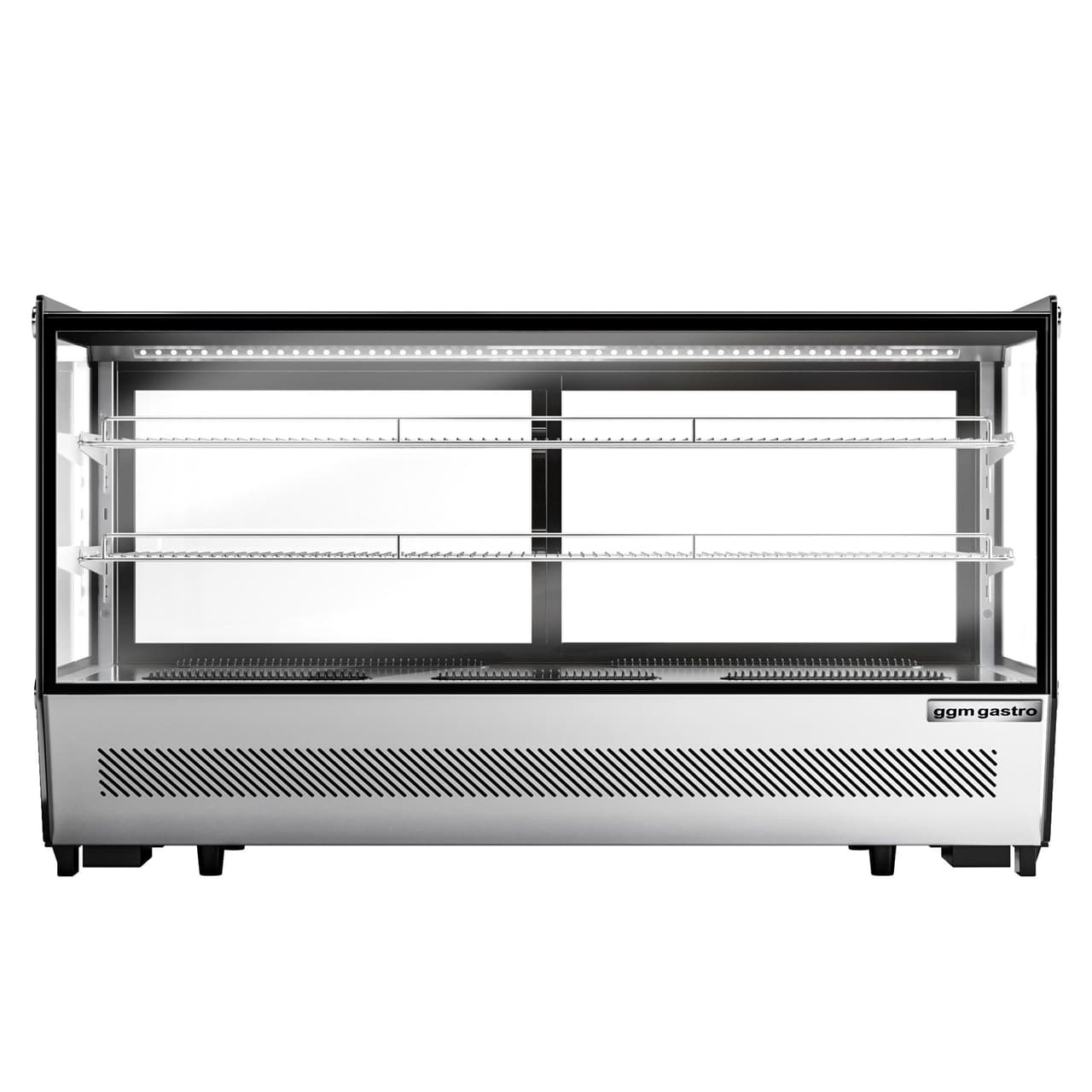 Tabletop refrigerated display case - 200 litres - 1220mm -  angular - with 2 shelves