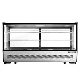 Tabletop refrigerated display case - 200 litres - 1220mm -  angular - with 2 shelves