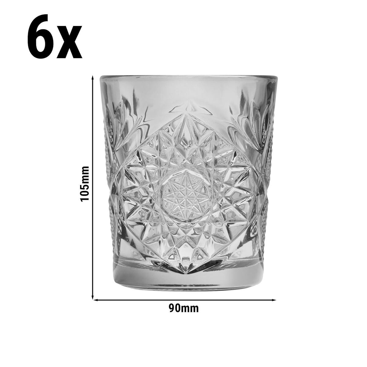 (6 Kusů) Univerzální sklenička - HOBSTAR - 350 ml - šedá