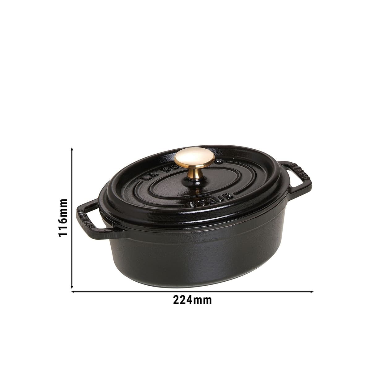 STAUB | LA COCOTTE - kokotka - oválná - 170 mm - litina - černá