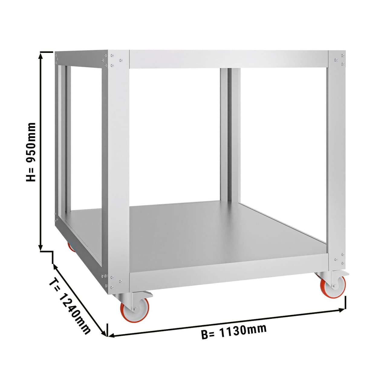 Podstavec pro pec na pizzu s 1 pečicí komorou - 6x 34 cm