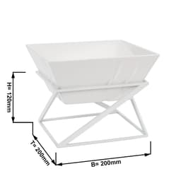 Etagerie / buffet stand - incl. 1 melamine bowl - angular