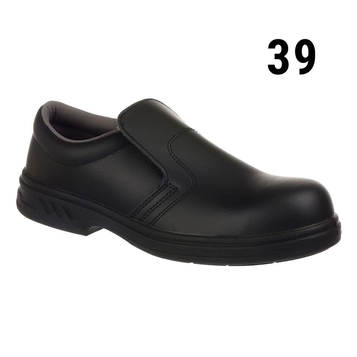 Steelite safety slippers - Black - Size: 39	