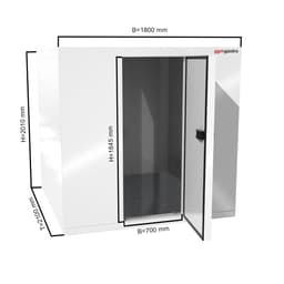 Chladicí box - 1,8 x 2,1 m - výška: 2,01 m - 5,88 m³