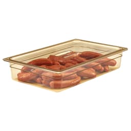 (6 kusů) CAMBRO | H-PAN™ Tepelně odolné ploché GN 1/1 kryty - s rukojetí - jantar