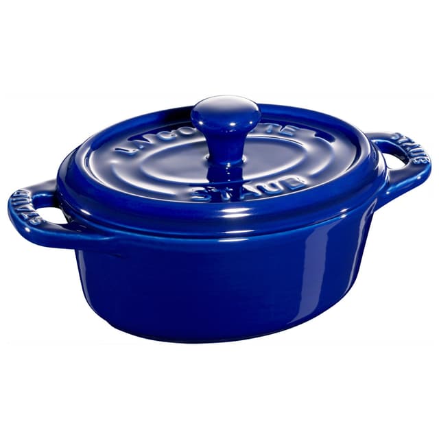 STAUB | CERAMIQUE - mini kokotka - Ø 100 mm - oválná - keramika - tmavě modrá