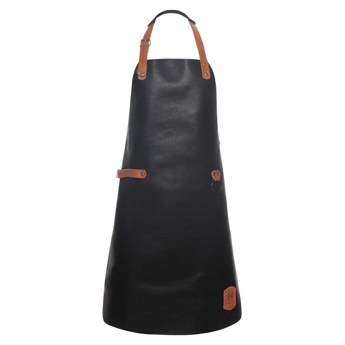 (6 pieces) Karlowsky - Leather Bib Apron - Black