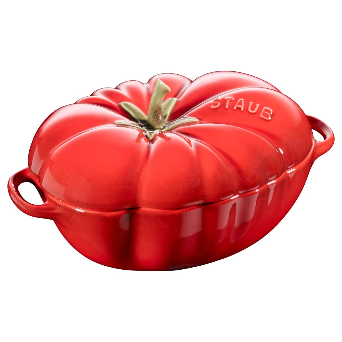 STAUB | CERAMIQUE - kokotka - tvar rajčete - Ø 160 mm - keramika - třešňově červená