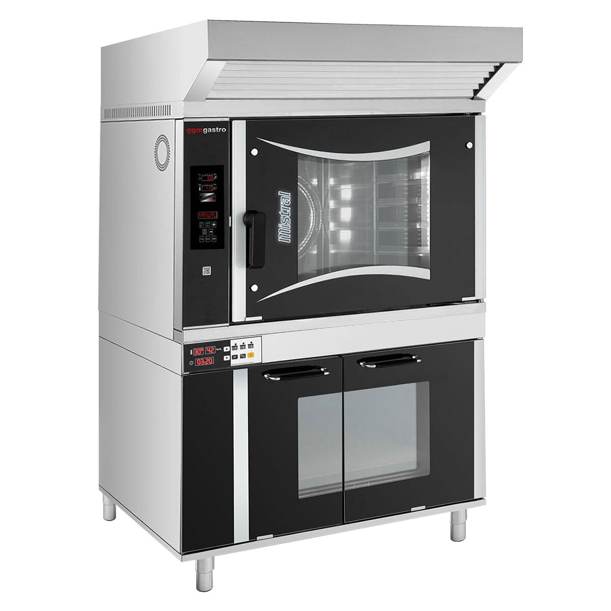 Bakery electric combi steamer - Digital - 6x EN 60x40 - incl. hood, proofer & washing system