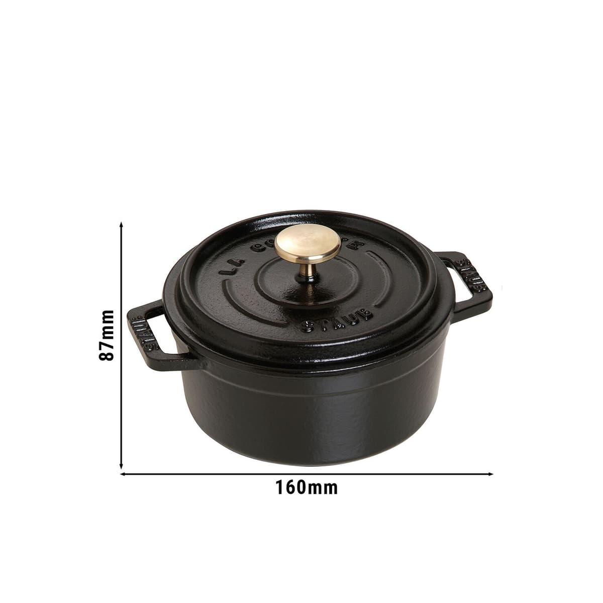 STAUB | LA COCOTTE - kokotka - Ø 120 mm - litina - černá