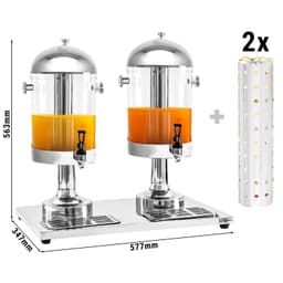 Nerezový dávkovač džusu - 2x 7,5L