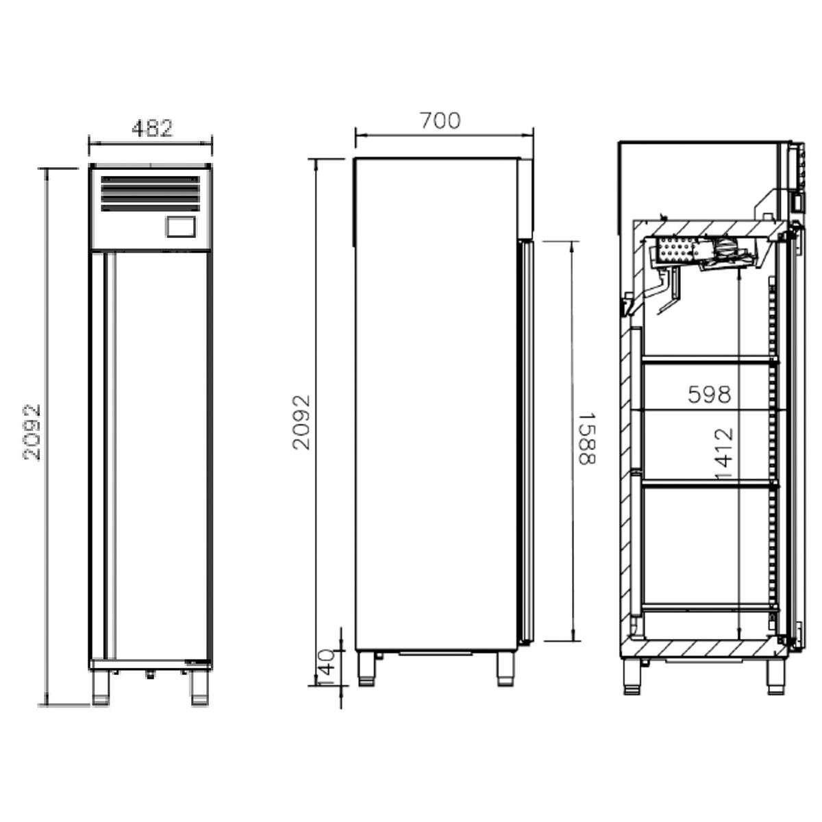 Mrazák (GN 1/1) - s 1 dveřmi