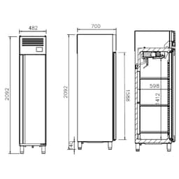 Lednice (GN 1/1) - s 1 dveřmi