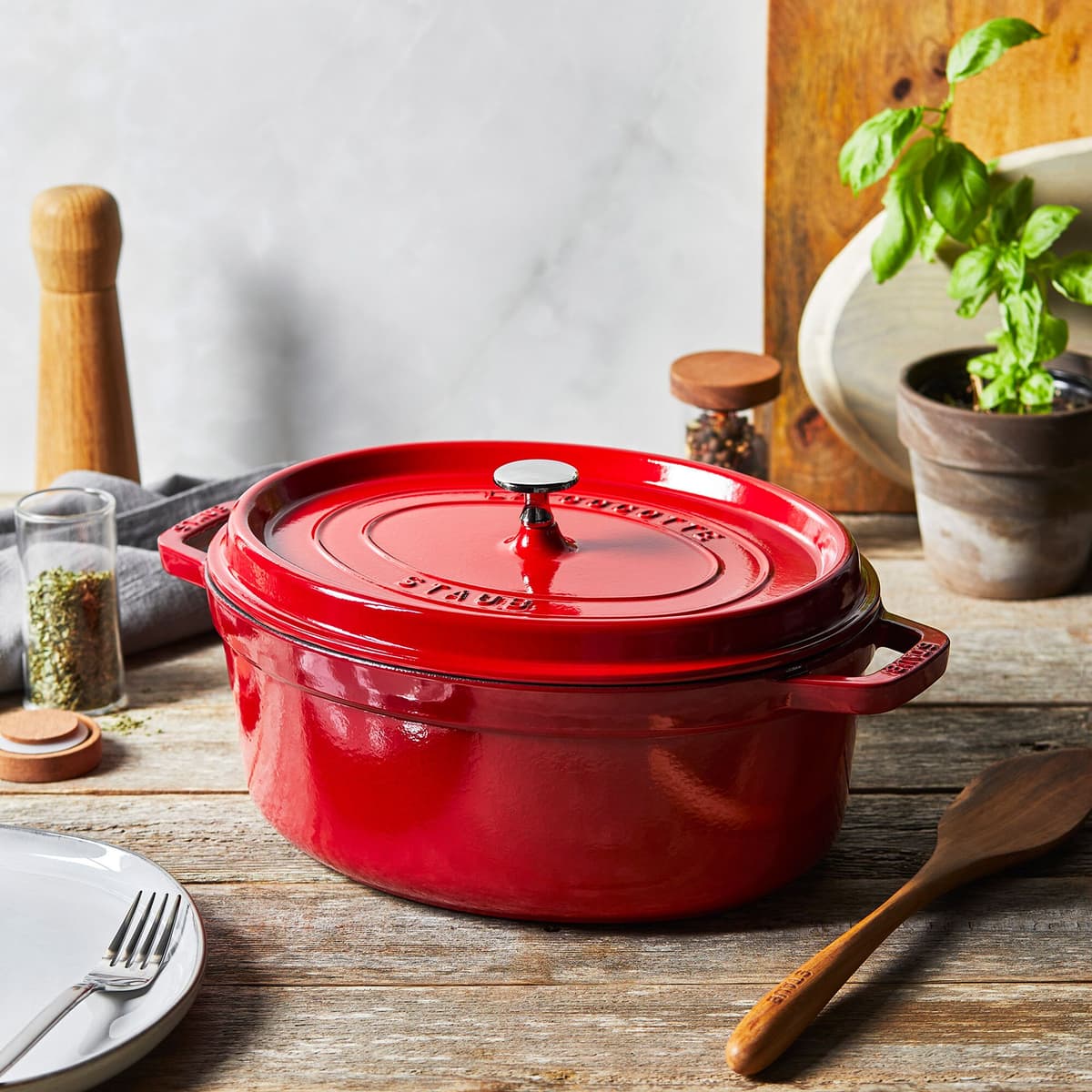 STAUB | LA COCOTTE - kokotka - oválná - 270 mm - litina - třešňově červená