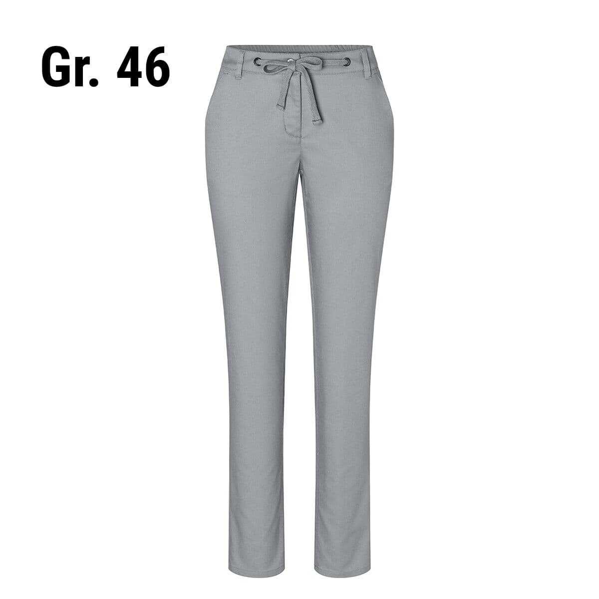 (6 pieces) Karlowsky - Ladies Chino Pants Modern Stretch - Steel Grey - Size: 46