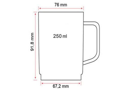 Polycarbonat Tee-/Kaffeetasse, weiss - 250 ml