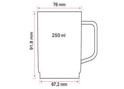 Polycarbonat Tee-/Kaffeetasse, weiss - 250 ml