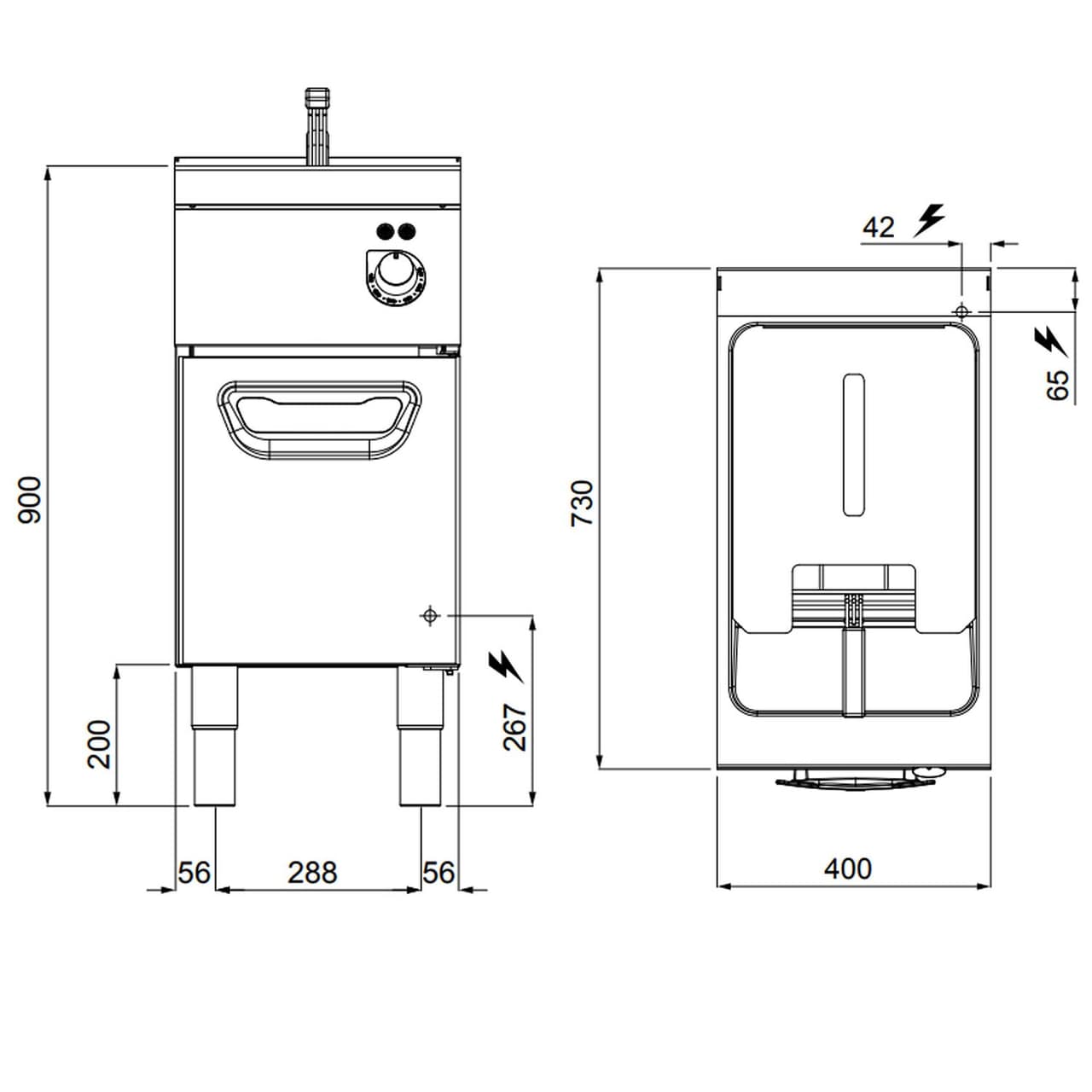 Elektrická fritéza (18 kW) - 18L