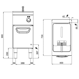 Elektrická fritéza (18 kW) - 18L