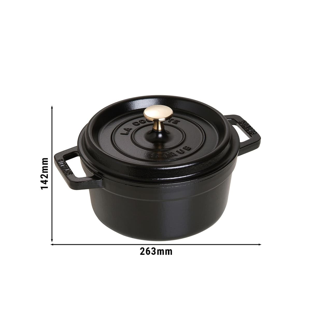 STAUB | LA COCOTTE - kokotka - Ø 200 mm - litina - černá