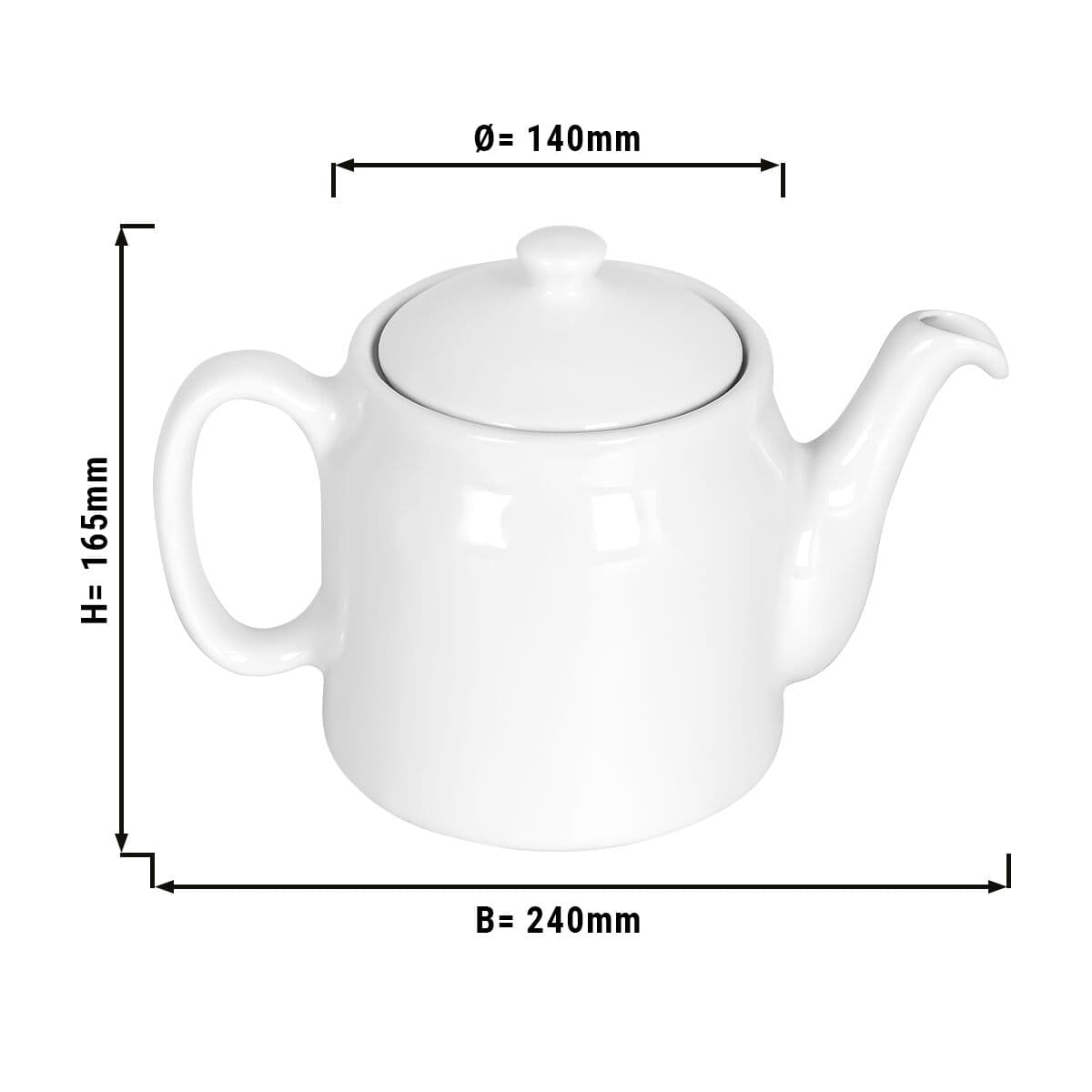 Porcelain Teapot - 1.2 litres	