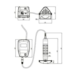 Electric doner cutter - capacity: 80 kg/day - incl. cutter blade & power supply unit