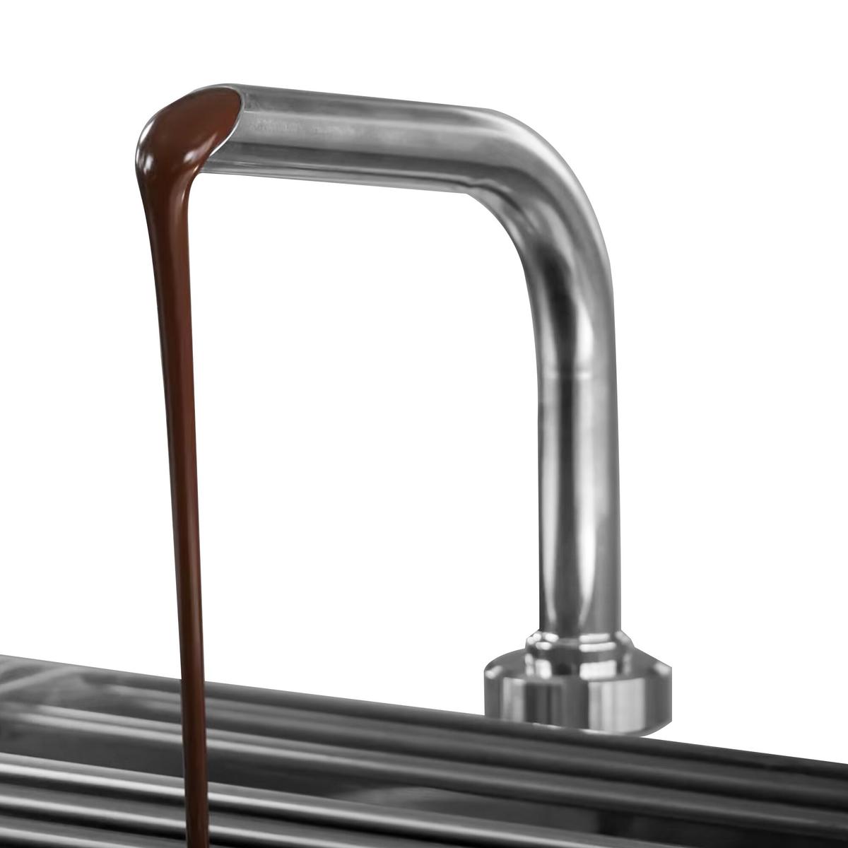 Chocolate tempering device with outlet tap - Chocotemper