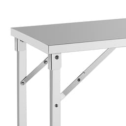 Stainless steel work table - foldable - 1600x600mm