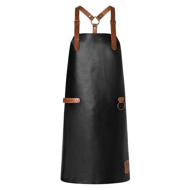 Karlowsky - Leather Bib Apron X-Style - Black