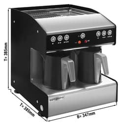 Turkish coffee & mocha machine DUO - 1,3kW - Black / Chrome