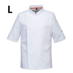 Short Sleeve MeshAir Pro Chef Jacket - White - Size: L