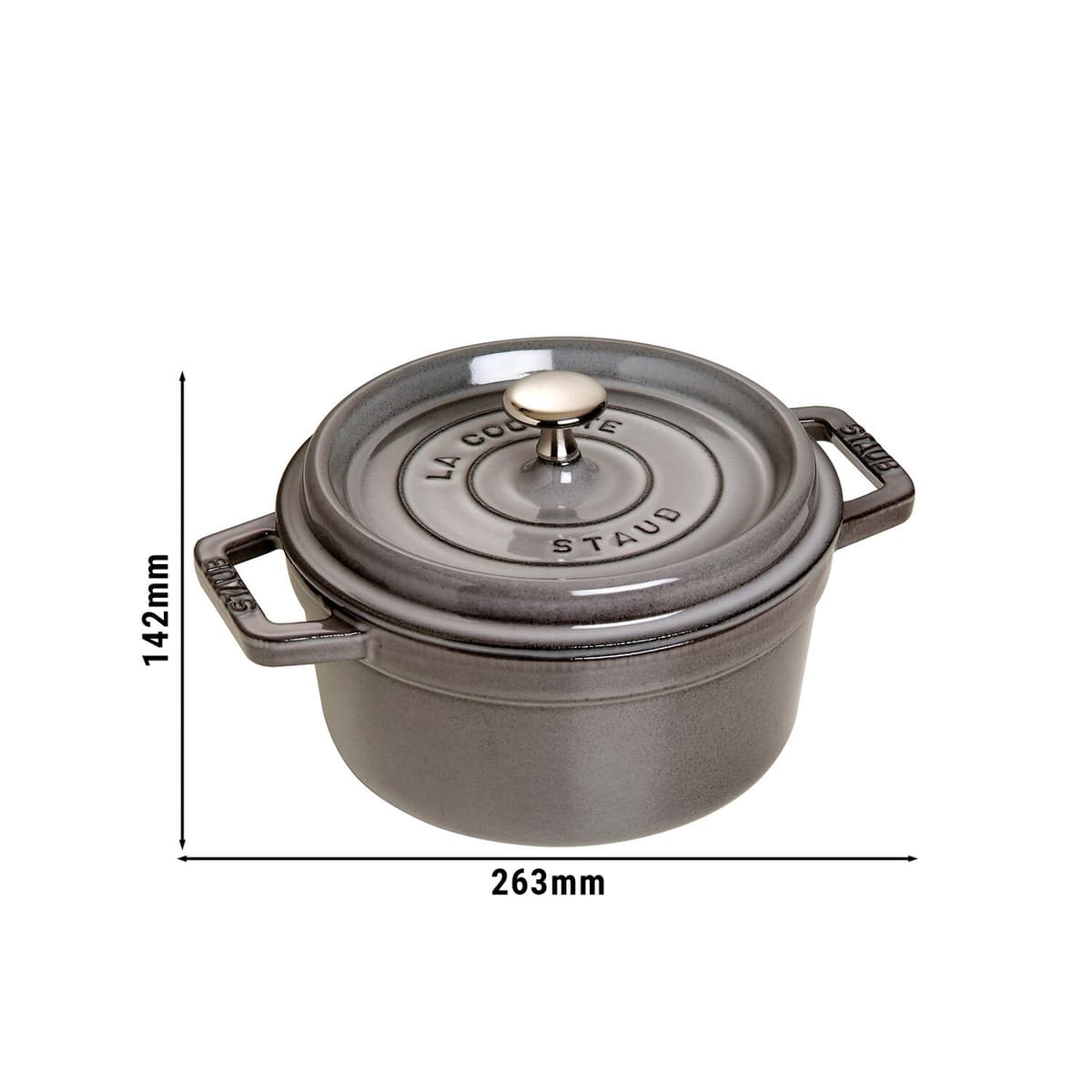 STAUB | LA COCOTTE - kokotka - Ø 200 mm - litina - grafitově šedá