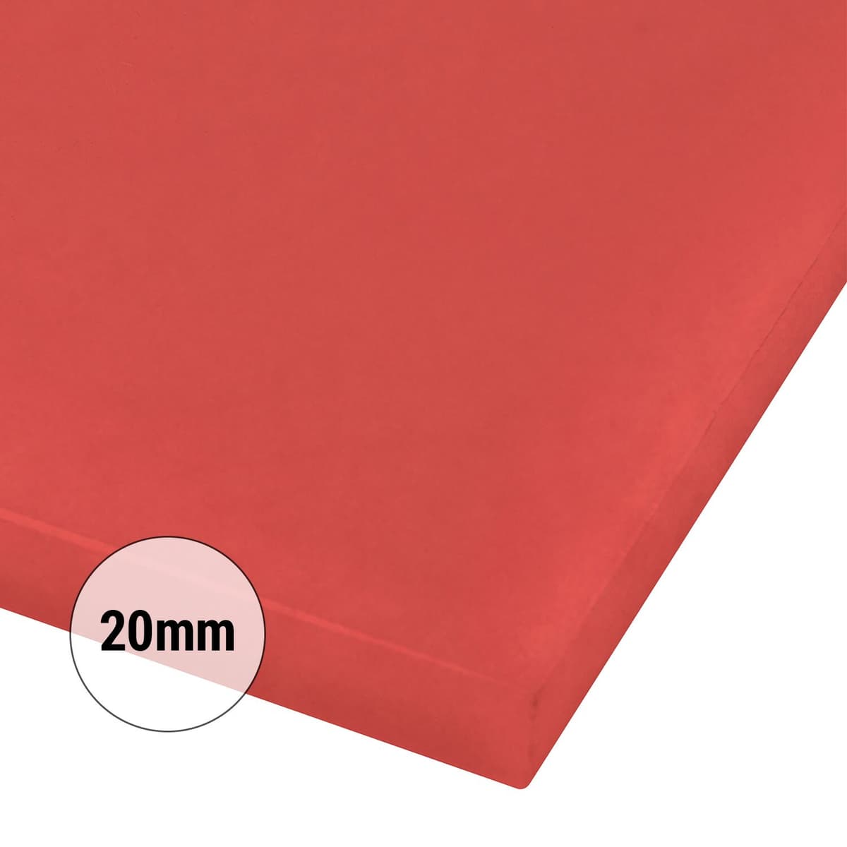 Cutting board - 325x500mm - Thickness 20mm - Red