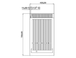 Plynový lávový gril (7 kW) - sklopný grilovací rošt