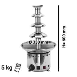 Fontána na čokoládu - 4 patra - výška: 60 cm 