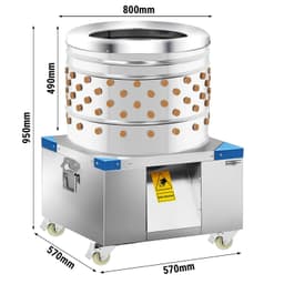 Stroj na škubání kuřat - s 233 škubacími prsty - buben  Ø 80cm