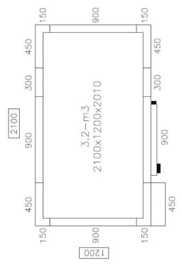 Tiefkühlzelle - 2100x1200mm - 3,2m³ - inkl. Tiefkühlaggregat & Lamellen