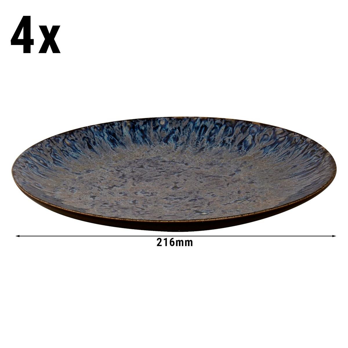 (4 Kusy) Lester - Talíř mělký - Ø 21 cm - modrý