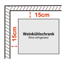 Weinkühlschrank - 2 Klimazonen - 100 Liter - max. 33 Flaschen