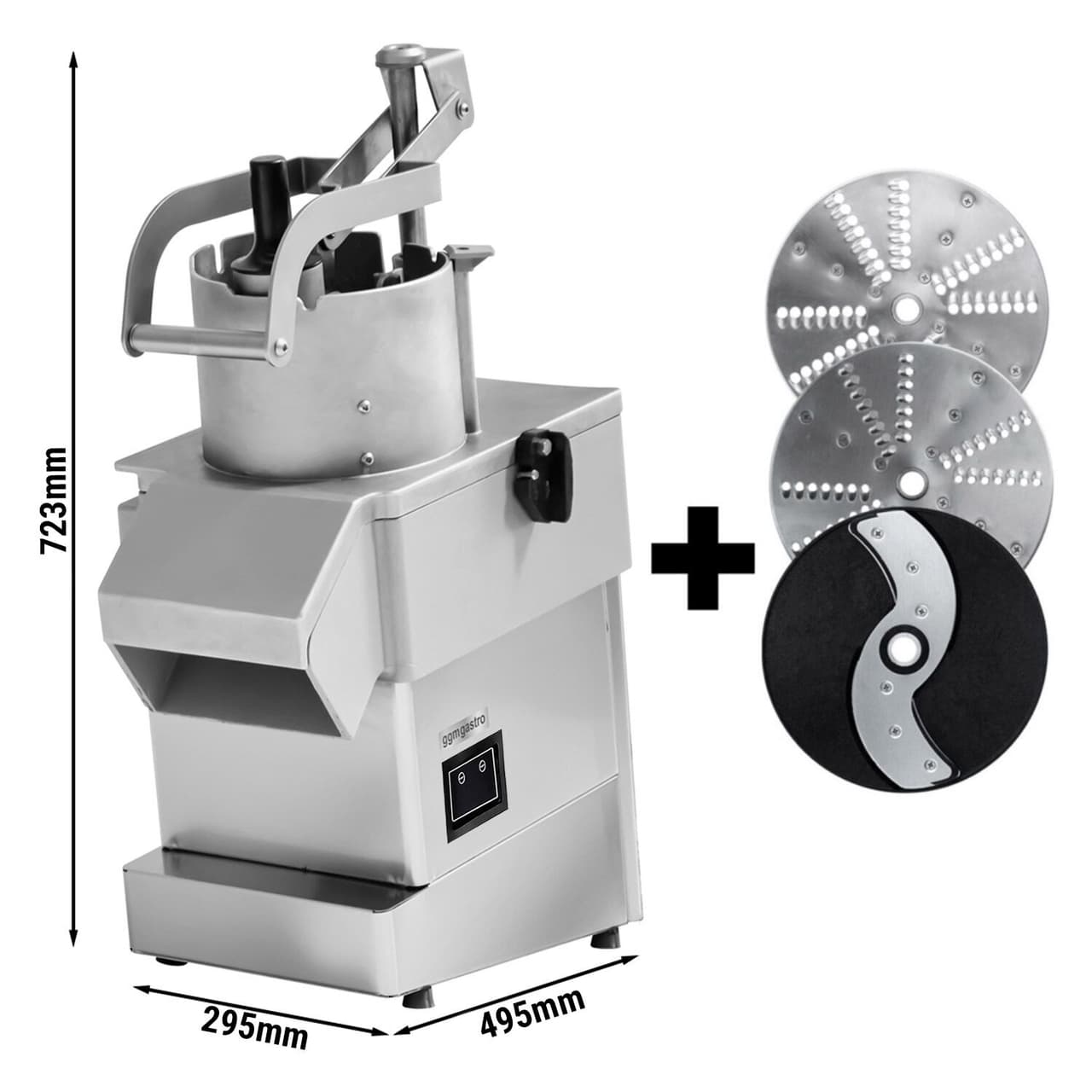 Vegetable slicer - 800 watts - incl. 3 cutting discs