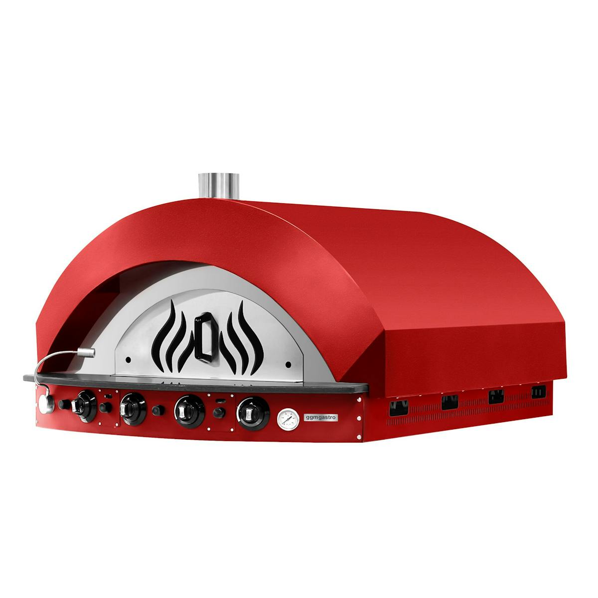 Gas pizza oven - Red - 11x 25cm - Manual