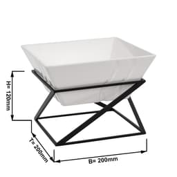 Etagerie / buffet stand - incl. 1 melamine bowl - angular